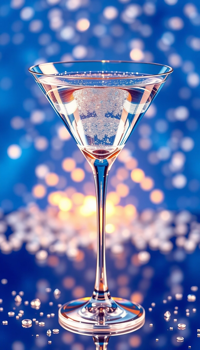 HD iPhone Glamorous Cocktail Glass Dynamic Background
